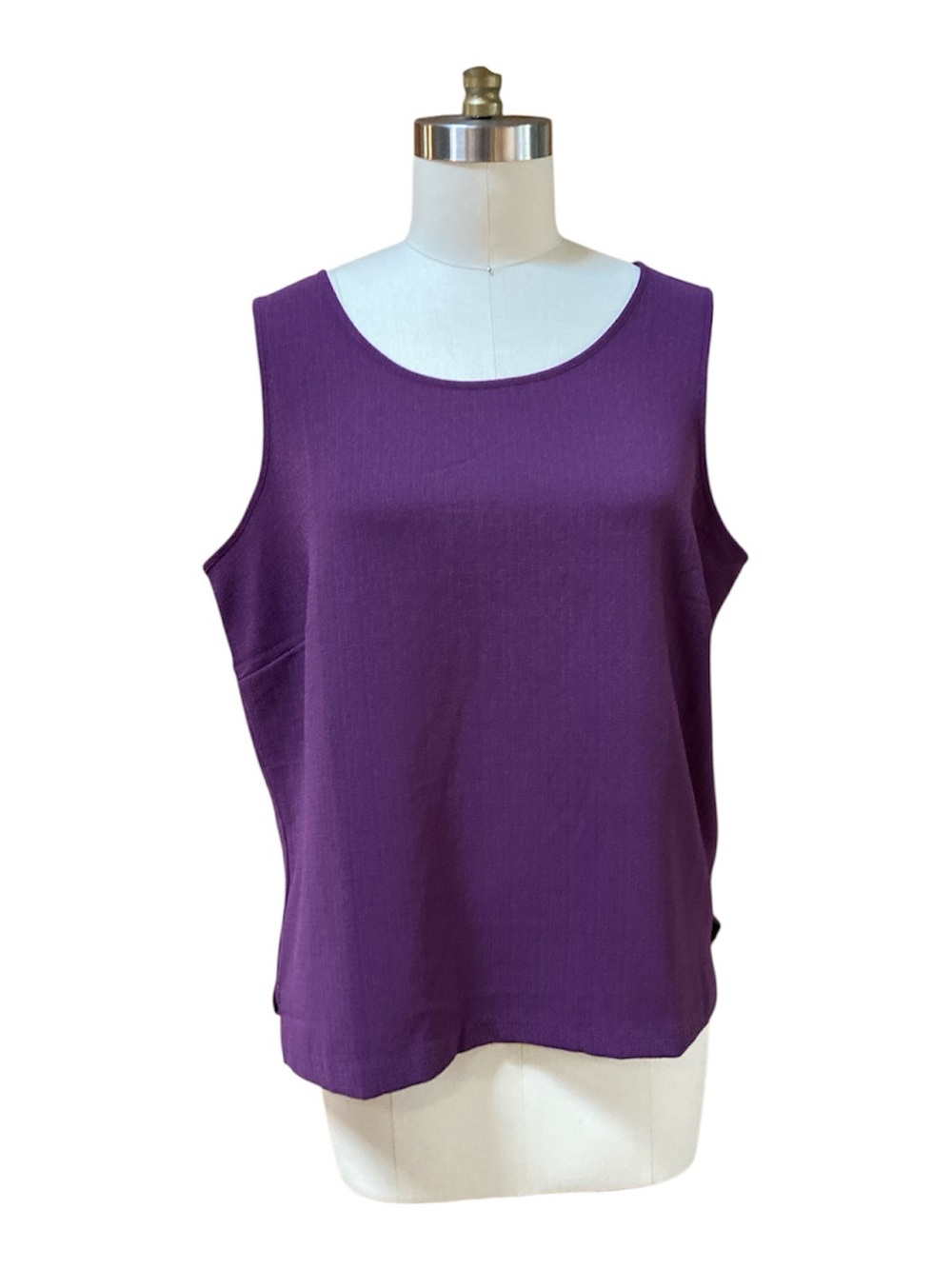 Purple Scoop Neck Women's Tank Top